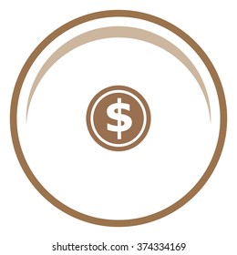 Coin icon, vector illustration.