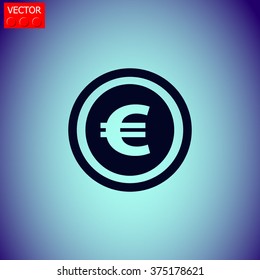 Coin icon, vector illustration.