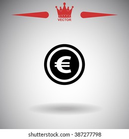 Coin icon, vector illustration.