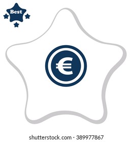 Coin icon, vector illustration.