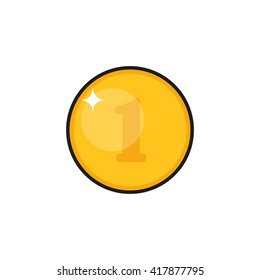 coin icon. vector illustration