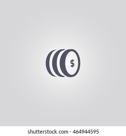 coin icon. vector illustration