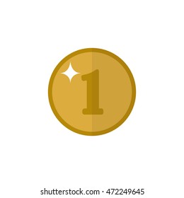 coin icon. vector illustration