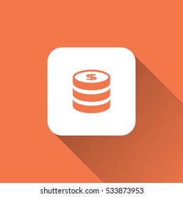 coin icon. vector illustration