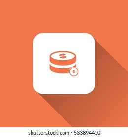 coin icon. vector illustration