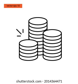 Coin icon vector illustration design