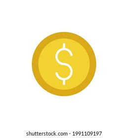 Ilustración vectorial de icono de moneda. Concepto de diseño vectorial del icono Moneda en Dólar para Pagos, Finanzas, Moneda y Comercio. Diseño plano vectorial de monedas de dinero para sitio web, símbolo, signo, interfaz de usuario de la aplicación