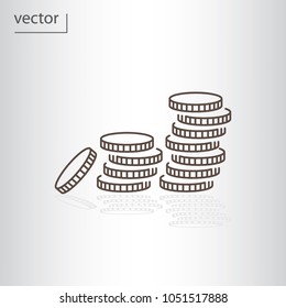 coin icon - vector illustration EPS 10, flat design icon