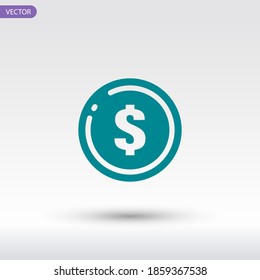coin icon. Vector illustration EPS 10.