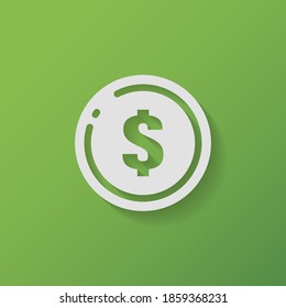 coin icon. Vector illustration EPS 10.