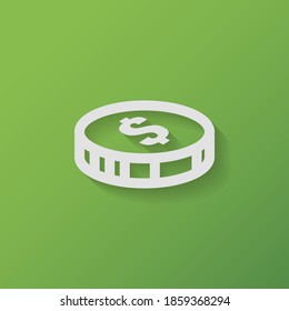 coin icon. Vector illustration EPS 10.