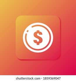 coin icon. Vector illustration EPS 10.