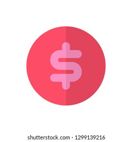 Coin Icon Vector Illustration in Flat Style for Any Purpose