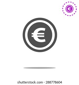 coin icon, vector illustration. Flat design style