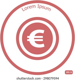 coin icon, vector illustration. Flat design style