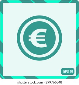 coin icon, vector illustration. Flat design style