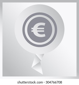 coin icon, vector illustration. Flat design style