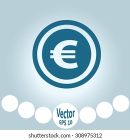 coin icon, vector illustration. Flat design style