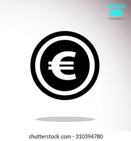 coin icon, vector illustration. Flat design style