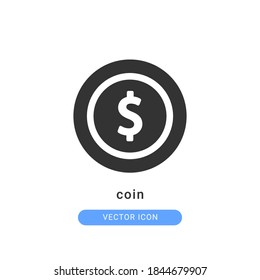 ilustración vectorial de icono de moneda. diseño de glifo de icono de moneda.