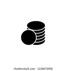 coin icon. coin vector illustration on white background for web and apps.