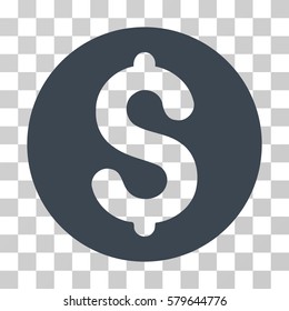 Coin icon. Vector illustration style is flat iconic symbol, smooth blue color, transparent background. Designed for web and software interfaces.