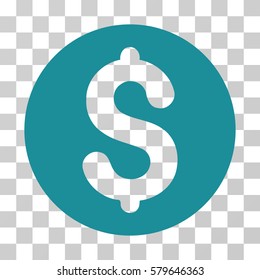 Coin icon. Vector illustration style is flat iconic symbol, soft blue color, transparent background. Designed for web and software interfaces.
