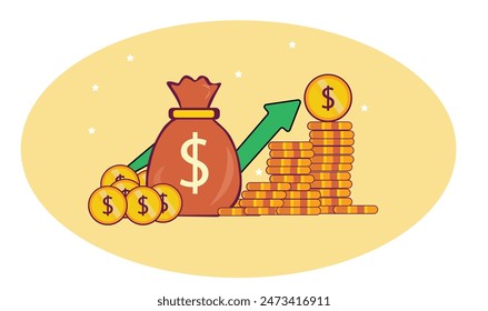 Coin icon vector illustration use for busniess purpose.