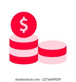 Coin icon. Vector isolated illustration