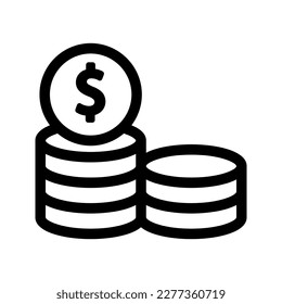 Icono de moneda. Ilustración aislada del vector