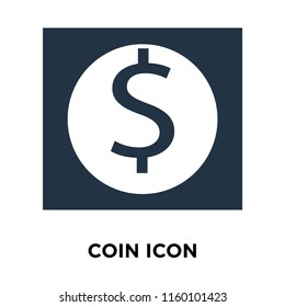 Coin icon vector isolated on white background, Coin transparent sign