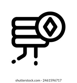 Münzsymbol. Vektorgrafik-Linie-Symbol für Ihre Website, Handy, Präsentation und Logo-Design.