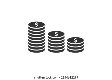coin icon vector modern style.