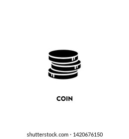 coin icon vector. coin sign on white background. coin icon for web and app