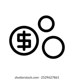 Coin Icon Vector Symbol Design Illustration