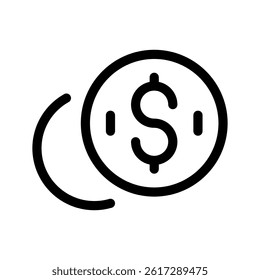 Coin Icon Vector Symbol Design Illustration