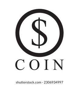 coin icon vector template illlustration logo design