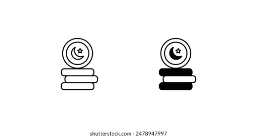 Icono de la moneda con fondo blanco Vector ilustración de stock