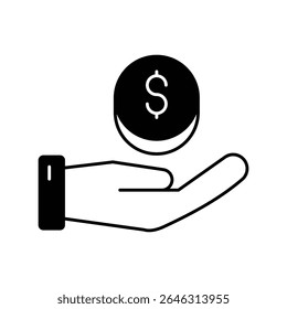 Icono de moneda con fondo blanco Ilustración de stock de Vector
