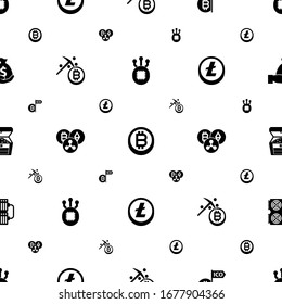 los iconos de las monedas se ajustan perfectamente. Incluida la horquilla editable, bitcoin, oferta de moneda inicial, minería, criptomoneda, Altcoin, tesoro, íconos de la granja minera. iconos de monedas para web y móvil.