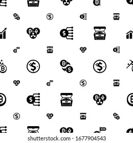 coin icons pattern seamless. Included editable filled Marketing budget, crypto-exchange, Initial Coin Offering, Cryptocurrency, Net Income icons. coin icons for web and mobile.