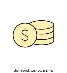 coin icons symbol vector elements for infographic web