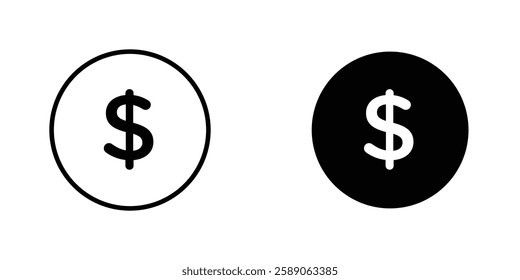 Coin icons thin line illustrations designs