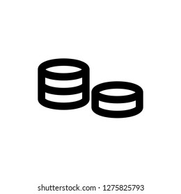 Coin icon,vector illustration. Flat design style. vector coin icon illustration isolated on White background, coin icon Eps10. coin icons graphic design vector symbols.