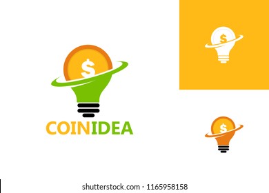 Coin Idea Logo Template Design Vector, Emblem, Design Concept, Creative Symbol, Icon