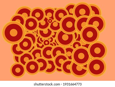 Coin illustration Vector backdrop and color circle.