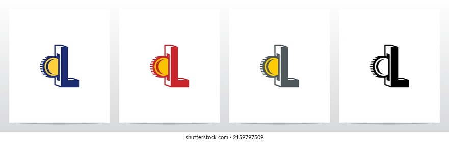 Coin Insert On Letter Logo Design L