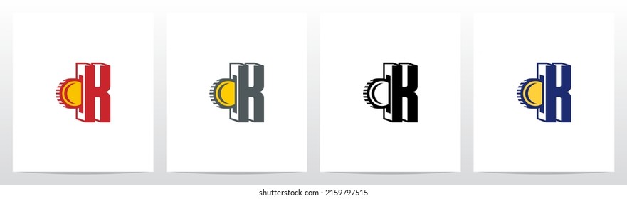 Coin Insert On Letter Logo Design K