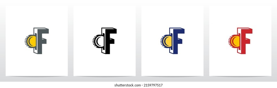 Coin Insert On Letter Logo Design F