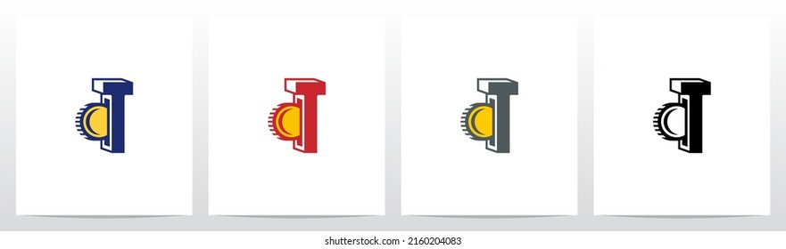 Coin Insert On Letter Logo Design T